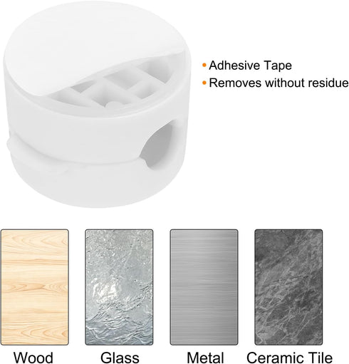 6Pcs 7mm MECCANIXITY Wire Cord Organizer Holder,White Self Adhesive Magnetic Cable Clips for Cable Desk Charging