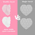 Nogeqi 2PCS Heart Suction Phone Grip Silicone Suction Phone Case Heart Suction Cup Phone Grip Double Sided Suction Cup