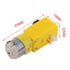 4PCS 3-6V 200RPM 1:48 (4) DC TT Motor Gearbox Motor - Dual Shaft Geared Electric Motors for Ar-duino Smart Car Chassis