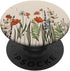 Cute Summer Wildflowers Pattern Design on Beige PopSockets Standard PopGrip