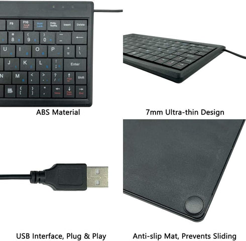 CUQI USB Mini Keyboard, DIY Experiment Mini Keyboard Gaming, USB Interface for Android TV Box, Windows PC