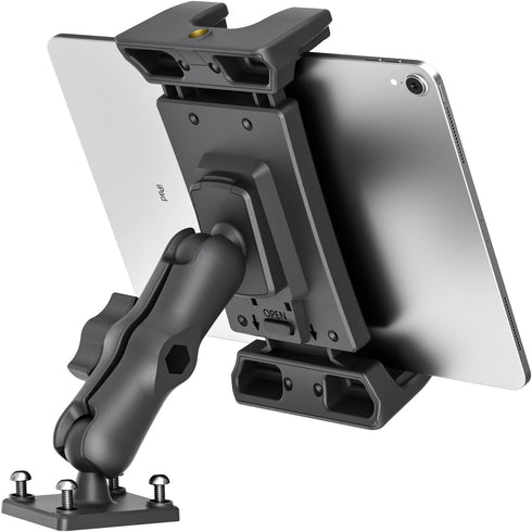 OHLPRO Car Tablet Holder, Heavy Duty Drill Base, Compatible with iPad Samsung Tab 5"-13" for Truck/Business Vehicle
