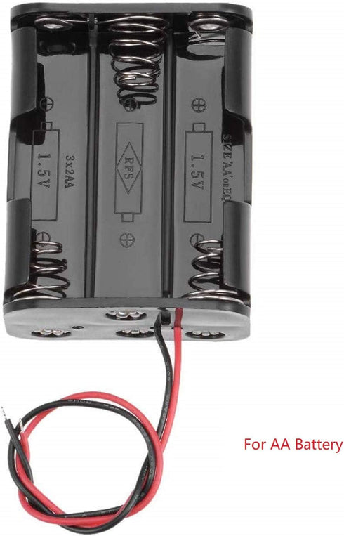 5PCS AA Batteries Holder Case with Wire Leads, 6 x 1.5V