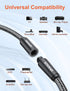VANAUX Optical Extension Cable, Digital Toslink Male to Female S/PDIF Cords for Home Theater, 5ft/1.5m, Black