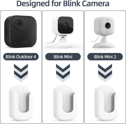 HOGEE 3 Pack 4 2 Blink Camera No Drilling No Screws Wall Mount Bracket, Adhesive Blink Outdoor Camera Mount for Blink