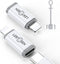 USB C Female to Lightning Male Adapter (2 Pack), Fast Charging & Data Sync, for iPhone/iPad/iPod/AirPods, with