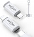 USB C Female to Lightning Male Adapter (2 Pack), Fast Charging & Data Sync, for iPhone/iPad/iPod/AirPods, with