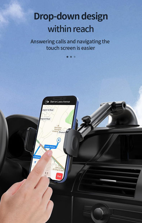 Car Phone Holder Mount for Dashboard, Universal Suction Cup Holder for iPhone Android Smartphones