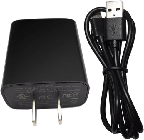 UpBright 5V 9V USB-C AC/DC Adapter Compatible with Netgear Nighthawk M6 Pro MR6110 MR6150 MR6400 MR6450 MR6500 MR6550 W-20 5G Mobile WiFi Hotspot Router AT&T AD2122F20 2AFH0183AA Power Supply Charger