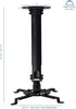 VIVO 12.5 inch 1.5 inch MOUNT-VP02B Extending Ceiling Projector Mount, Height Adjustable Projection, Up to Mounting