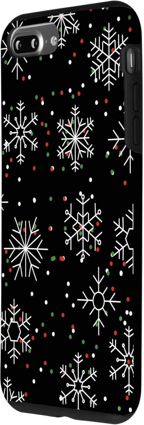 iPhone 7 Plus/8 Plus Black Christmas Phone Case Winter Lover Snowflake Case