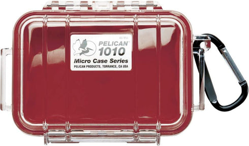 Pelican 1010 Micro Case - Red/Clear (1010-028-100)