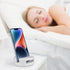 Elegant White Marble Phone Stand with Sound Amplification, Round Holder for Desk, Kitchen, Bathroom, and Bedside