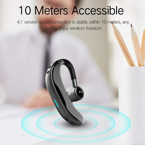 Wireless Headset, Bluetooth Earpiece, Noise Cancelling Earbud, Long Standby Time, Compatible with Smart Phones