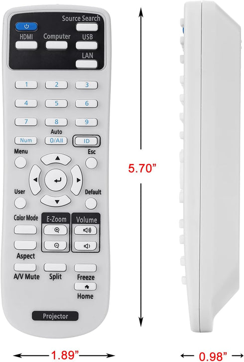 Projector Remote Control 2198635 for Epson 880 EX3280 VS260 EX5280 EX9230 PRO EX9240 EX7280 Projector Controller