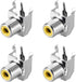 uxcell PCB Panel Mount Single RCA Socket Female Jack Video AV Connector (4Pcs, Silver Tone)