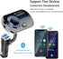 Bluetooth 5.0 FM Transmitter for Car, Wireless FM Radio Adapter with Dual USB Ports