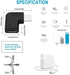 USB-C 90 Degree Angle Adapter, 2 Pack Male to Female Right & Left Angled USB 3.1 Type-C Extension