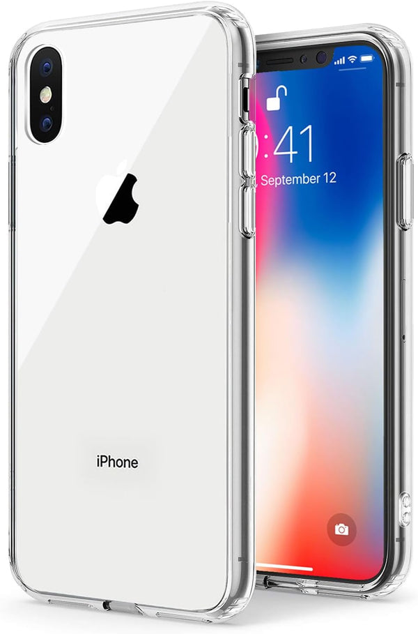 TENOC Phone Case Compatible with iPhone Xs Max, Non-Yellowing Clear Protective Bumper Hard Back Cover for 6.5 Inch