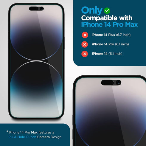 Case-Mate iPhone 14 Pro Max Screen Protector - 6.7 Inch, Anti-Scratch Tempered Glass with Shatter Protection, Easy to