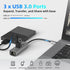 WALNEW USB-C to Ethernet Adapter, 4 in 1 USB C Hub with LAN RJ45, Aluminum Gigabit Network Cable Converter for PC
