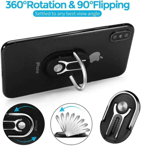 3 in 1 Finger Ring Holder Stand, Car Air Vent Mount, Portable Ring Holder Compatible with All Smartphones