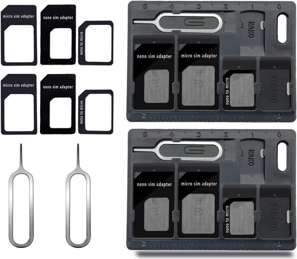 CKANDAY 2 Packs SIM Card Holders with Tray Opener Pins, Card Storage Tool
