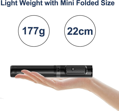 Selfie Stick Tripod with Remote, Aluminum Alloy Phone Tripod, Bluetooth Remote and 270° Rotation Stand for