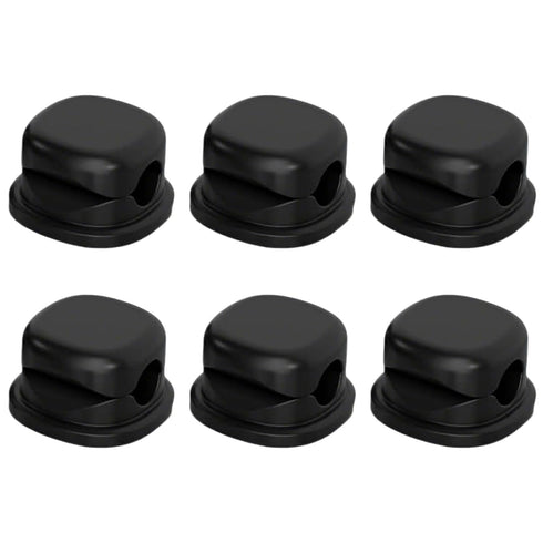 Uanqfegy Adhesive Rotatable Cord Organizer 6Pcs - Cable Clips for Phone Chargers Nightstand