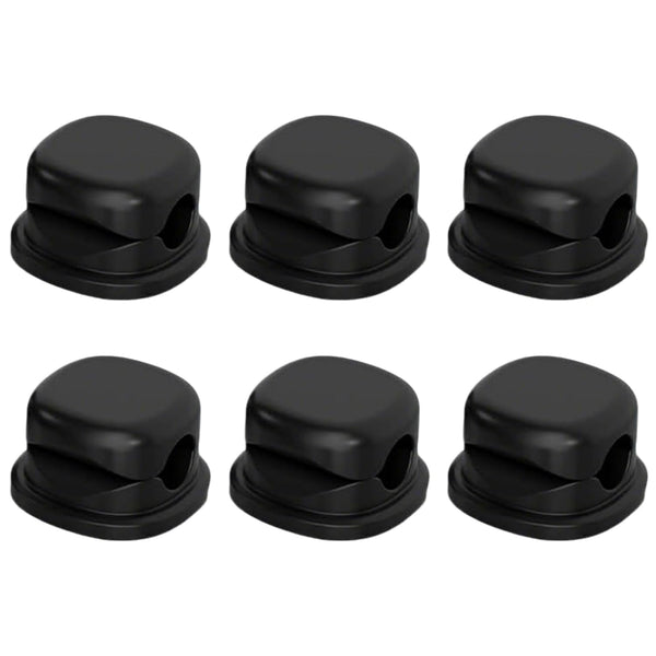 Uanqfegy Adhesive Rotatable Cord Organizer 6Pcs - Cable Clips for Phone Chargers Nightstand