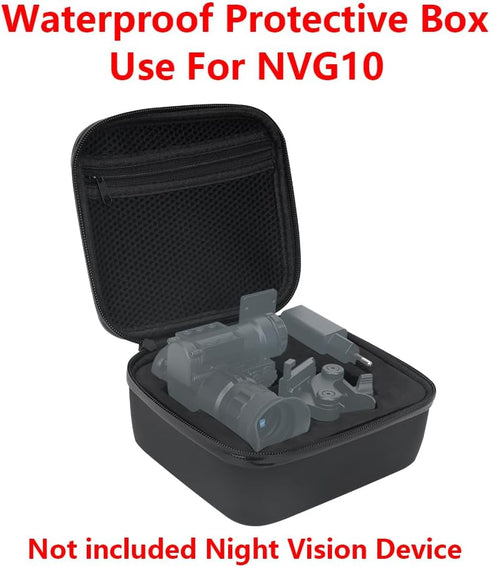Zipper Waterproof Protective Box, EVA PU Travel Carrying Case Compatible with NVG10 Kit, Portable Storage Bag