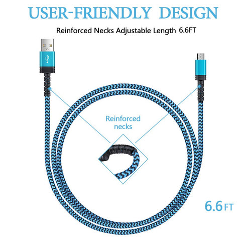 AILKIN 6ft Micro USB Cable - Fast Charging Replacement for Kindle Fire Tablets & E-Readers (Paperwhite, HD, HDX, 7, 8,