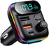 Bluetooth Adapter for Car, Wireless FM Radio Transmitter, Bluetooth 5.0, QC3.0 + PD 20W USB Charger