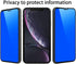 2 Piece Privacy Tempered Glass for iPhone XR/iPhone 11 6.1 inch Anti-blue Anti-Spy Screen Protector Mirror Blue