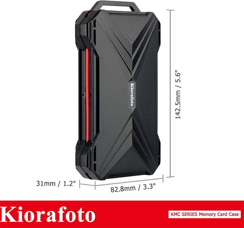 Memory Card Reader + 10 SD + 16 TF + 4 SIM, Magnetic Closure Memory Card Case Holder Organizer
