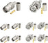 SUPERBAT BNC Crimp Connectors Kit, BNC Male + Female Crimp Solder Attachment for Low Loss Coax Cable