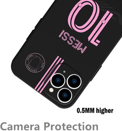 ZERMU Lione%l Mess%i Super Soccer Star Miam-i #10 Case for iPhone 14 Plus, Full Protection Soft Silicone TPU Shock