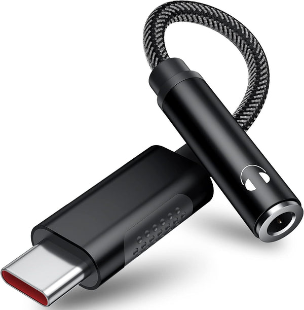 USB Type C to 3.5mm Audio Jack Headphone Adapter for Samsung S22, S21, S20 FE, Galaxy Z Flip 3, Note 20