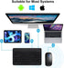 Ultra-Slim Bluetooth Keyboard, Portable Mini Wireless Rechargeable for Apple iPad, iPhone, Samsung Tablet (10 inch