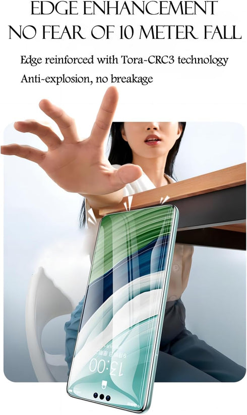 Richarm 2Pack Ceramic Screen Protector for Samsung Galaxy S23 Ultra/S22 Ultra - Fingerprint Support, Scratch Resistant,