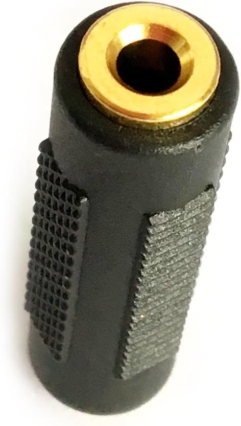 3.5mm Stereo Jack to 3.5mm Female Adapter Connector, Gold Plated (3 Pack)