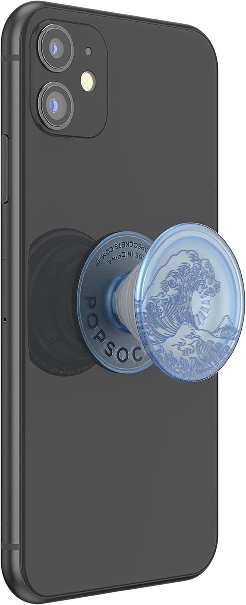 PopSockets Plant-Based Phone Grip with Expanding Kickstand, Eco-Friendly for Phone - Translucent Ocean