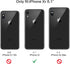 iPhone XR Case with Screen Protector, Shock Absorption Heavy Duty Cover with Kickstand, Black
