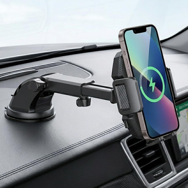 Esoulk Wireless Car Charger Phone Mount, 15W Fast Charging Car Mount Charger with