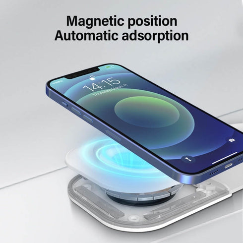 3 in 1 Wireless Charging Station for Apple Devices, 15W Phone Charger, 2.5W Watch Charger, 3W Charger Compatible with