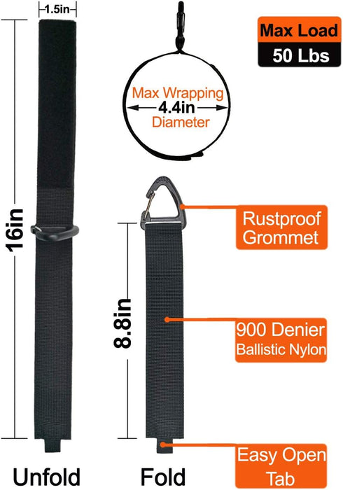 Extension Cord Organizer, 8 Pack Heavy Duty Storage Strap for 100ft Extension Cord or 35ft Hoses