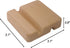 GAMMOOD (0.8 3.1 3.1) Beech Wood Phone Stand, Square Shape Double Slot Wooden Phone Holder