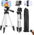 Phone Tripod, Lusweimi 44-inch iPhone Tripod with Holder Mount/Wireless Remote for Cell Phone/Camera
