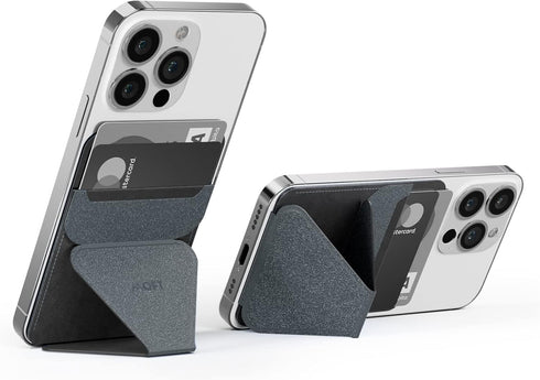 MOFT Phone Stand with 3M Adhesive, Slim Wallet Stand for Android, iPhone, 2 Viewing Angles (Starry Grey)