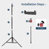 UEGOGO 86" Phone Tripod Stand, Tall Tripod with Flexible Gooseneck & Bluetooth Remote, Adjustable Phone Holder